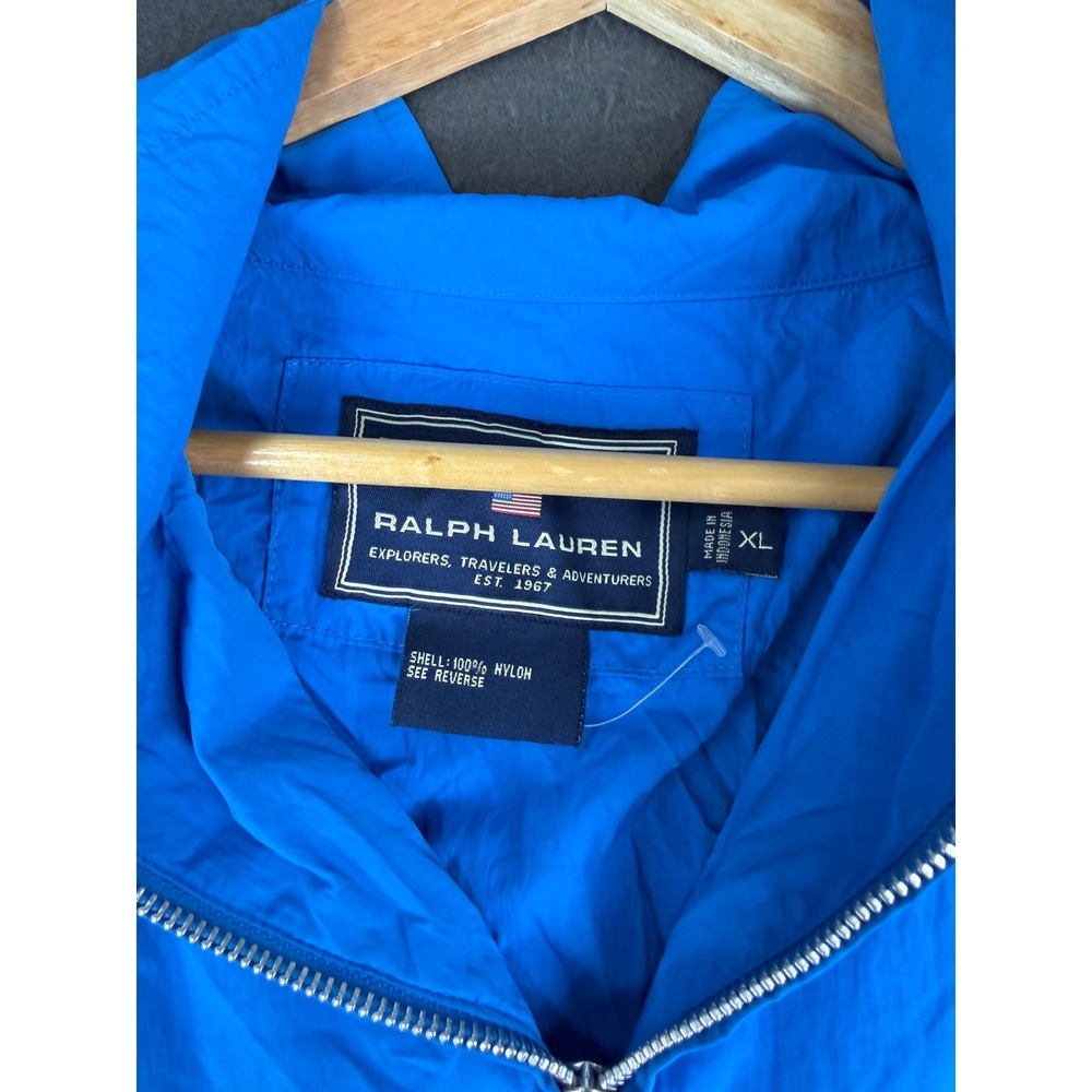 Polo Sport Ralph Lauren Mens Blue Windbreaker Jacket Performance XL Full Zip - Picture 4 of 5